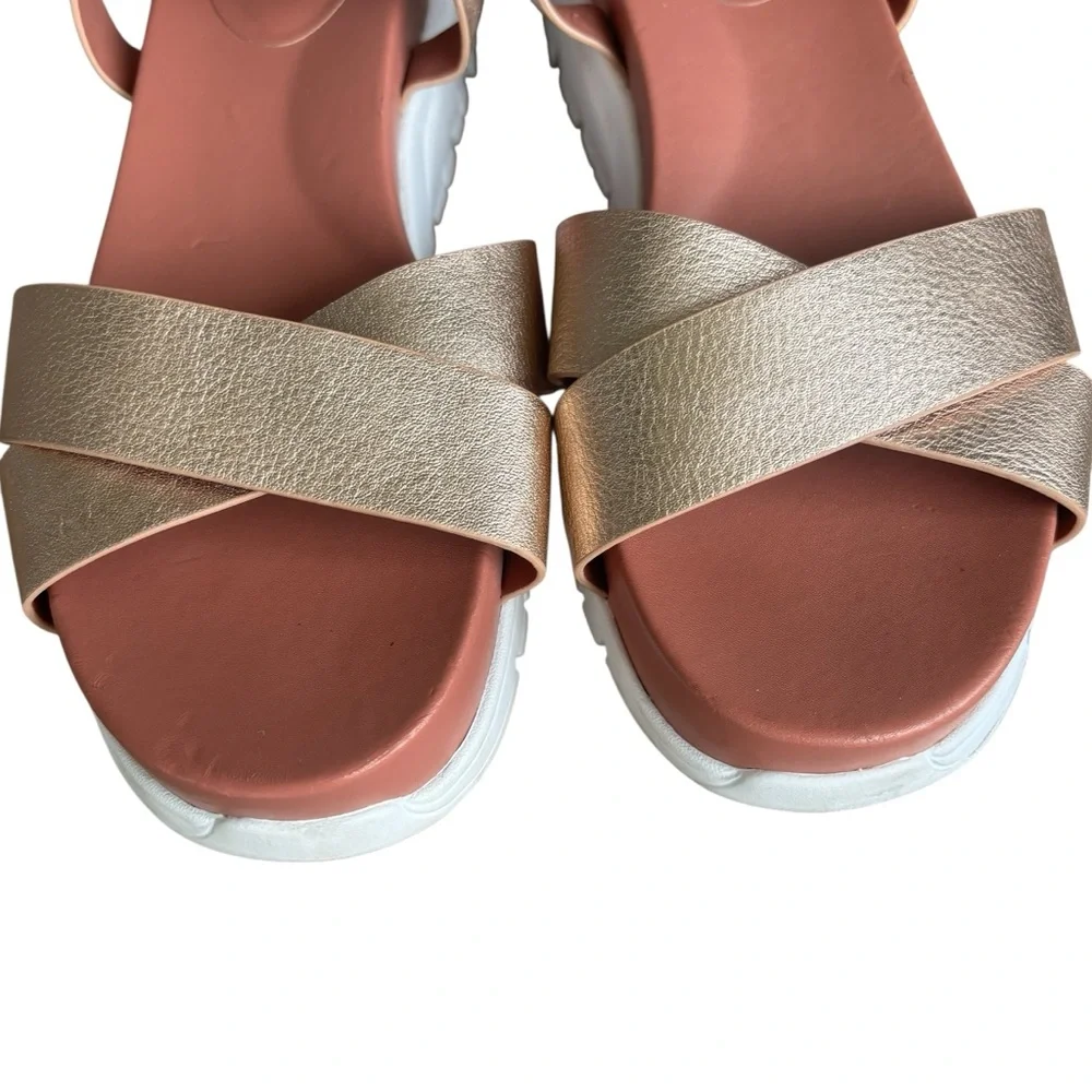 COLE HAAN ZEROGRAND PLATFORM CRISSCROSS SANDALS 9.5
